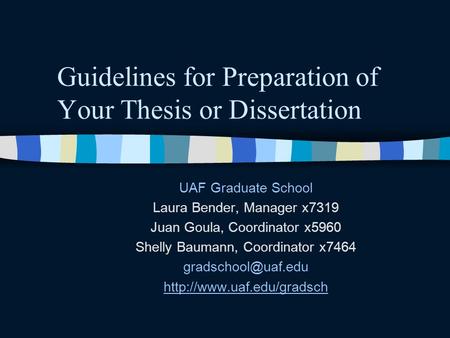 Graduate school thesis deadlines