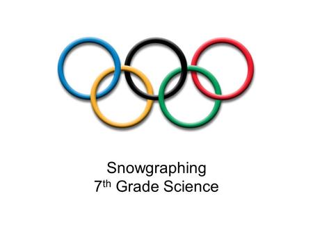 Snowgraphing 7 th Grade Science. Are you ready to begin your first event?