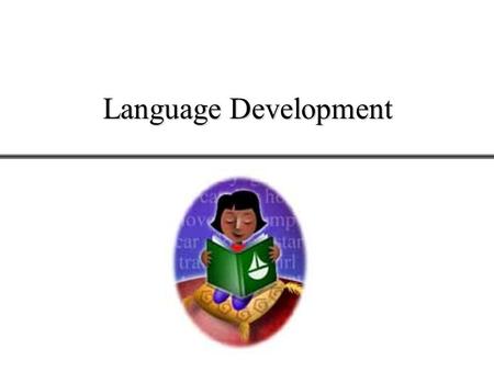 Language Development. Four Components of Language Phonology sounds Semantics meanings of words Grammar arrangements of words into sentences Pragmatics.