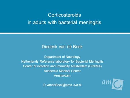 Corticosteroids in adults with bacterial meningitis