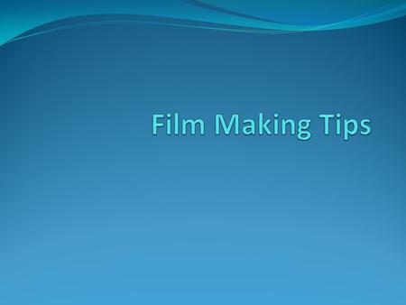 Roles in film making In groups of 3, come up with as many different roles in moving making as you can. Put each idea onto a separate post-it note. These.