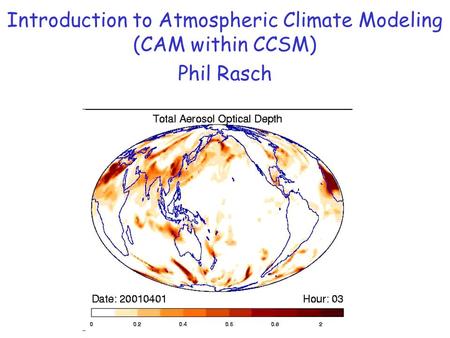 Introduction to Atmospheric Climate Modeling (CAM within CCSM) Phil Rasch.