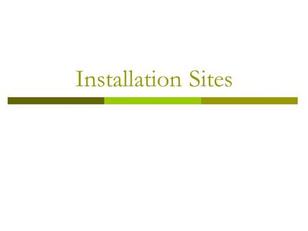 Installation Sites. Active SAM-Grid Sites  The following sites are actively used for different types of jobs Monte Carlo – production of simulated events.