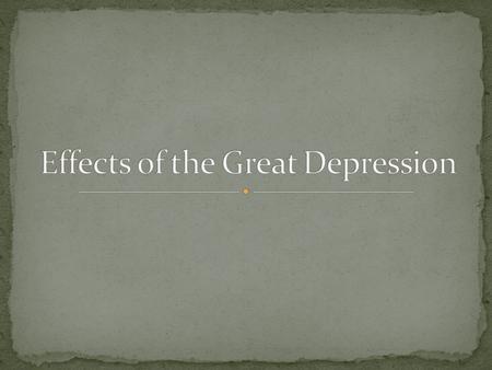 Out of all of the four biggest industrial nations of the age (USA, Germany, UK and France), France was the last to feel the effects of the great depression.
