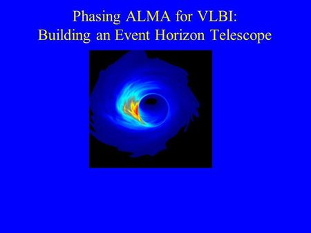 Phasing ALMA for VLBI: Building an Event Horizon Telescope