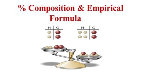 % Composition & Empirical Formula. V.4 PERCENTAGE COMPOSITION Percentage composition is the percentage (by mass) of the species in a chemical formula.
