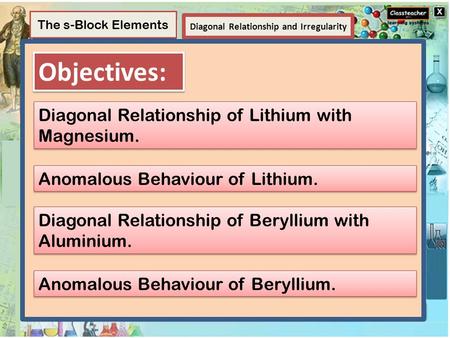 Elements and Compounds Diagonal Relationship and Irregularity