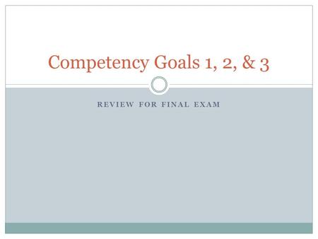 How to Write Statements on CDA Competency Goals