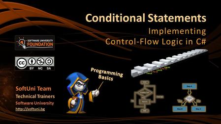 Conditional Statements Implementing Control-Flow Logic in C# SoftUni Team Technical Trainers Software University