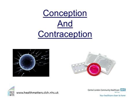 Conception And Contraception www.healthmatters.clch.nhs.uk.