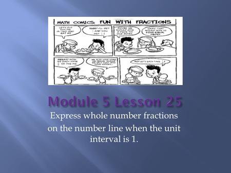 Module 5 Lesson 25 Express whole number fractions