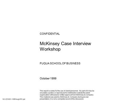 mckinsey case study workshop