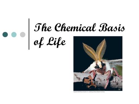 The Chemical Basis of Life. Element Functions Carbon: ………….backbone of organic molecules Hydrogen + Oxygen………components of water Nitrogen ……………….....