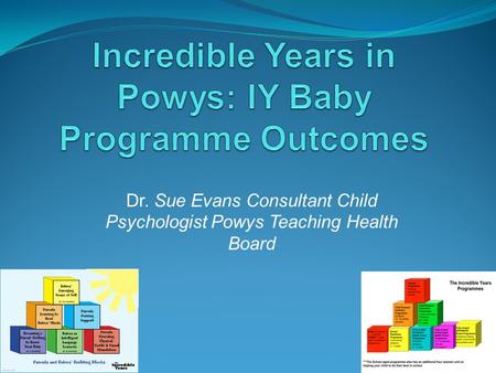 Dr. Sue Evans Consultant Child Psychologist Powys Teaching Health Board.