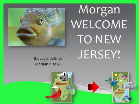 Morgan WELCOME TO NEW JERSEY! By: Joylin Jeffries Morgan P. to NJ.