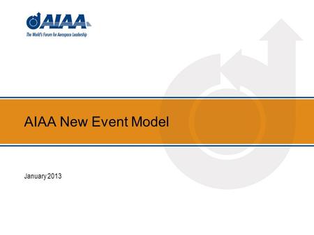 AIAA New Event Model January 2013. 2 Why the New Event Model? Our profession is evolving and AIAA must change with it  More emphasis in the industry.