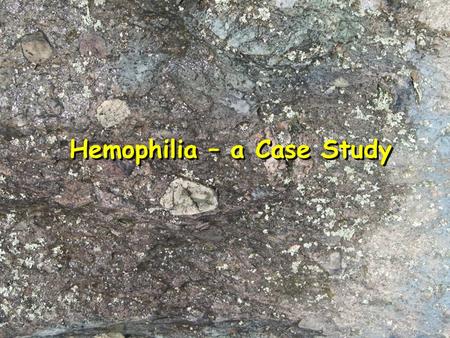 Hemophilia – a Case Study