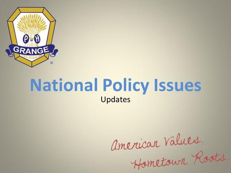 National Policy Issues Updates. Regulations The Paradigm : When Congress introduces a bill, it is very unlikely to become law. On the flip side, when.
