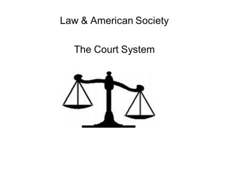 Law & American Society The Court System. Each state has its own court system and there is also a federal court system. Each system, state and federal,