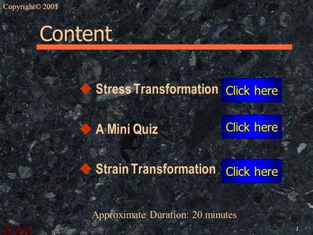 Content Stress Transformation A Mini Quiz Strain Transformation