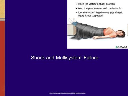 Elsevier items and derived items © 2006 by Elsevier Inc. Shock and Multisystem Failure.
