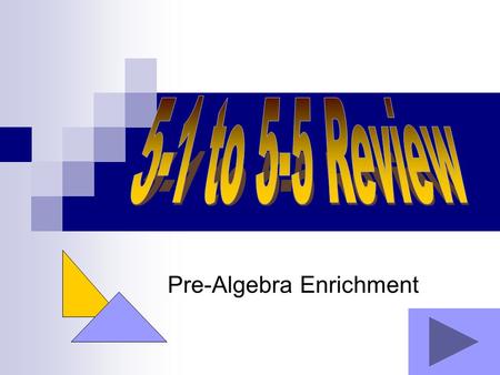 Pre-Algebra Enrichment
