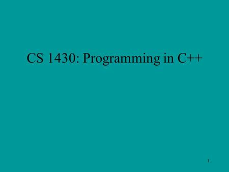 1 CS 1430: Programming in C++. 2 Literal Values Literal values of int 5 0 -100 Literal values of float 3.1415926 0.0 -12.5.