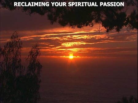 RECLAIMING YOUR SPIRITUAL PASSION