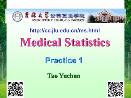 Practice 1 Tao Yuchun  Medical Statistics