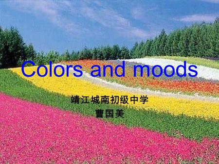 Colors and moods 靖江城南初级中学 曹国美.