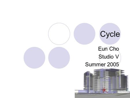 Cycle Eun Cho Studio V Summer 2005. program Retail: 7-11 Store on Corner 3,000 sf // 3,018 sf Single Story Retail 32,000 sf // 39,276 sf Residential Condominiums: