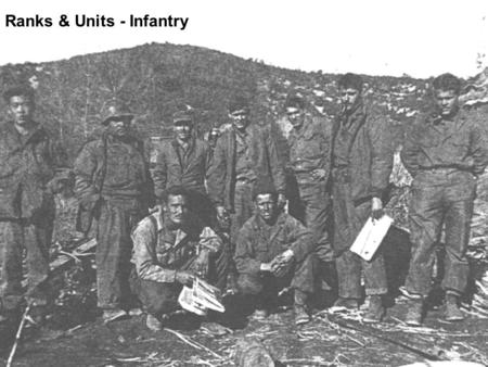 Ranks & Units - Infantry. Enlisted-Army Company Grade Field Grade.
