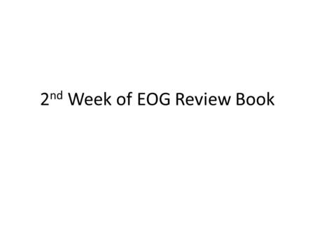 2nd Week of EOG Review Book