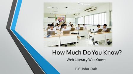 How Much Do You Know? Web Literacy Web Quest BY: John Cork.