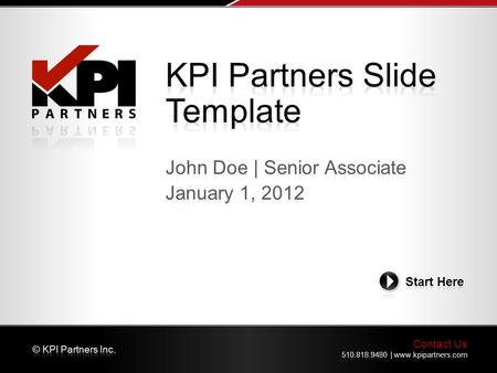 2  Presentation Guidelines  Q & A Agenda KPI Partners Slide Template 3.