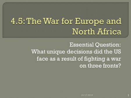 4.5: The War for Europe and North Africa