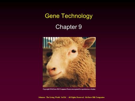 Gene Technology Chapter 9