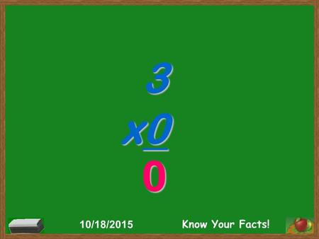 3 x0 0 10/18/2015 Know Your Facts!. 11 x7 77 10/18/2015 Know Your Facts!