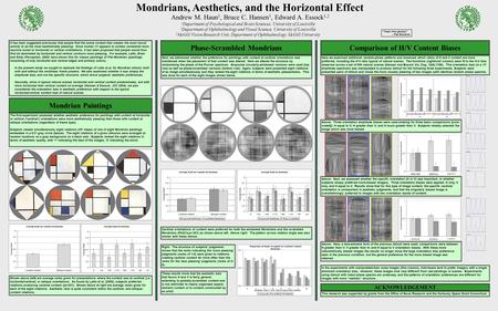 Mondrians, Aesthetics, and the Horizontal Effect 1 Department of Psychological and Brain Sciences, University of Louisville 2 Department of Ophthalmology.