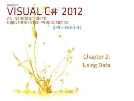 Chapter 2: Using Data.