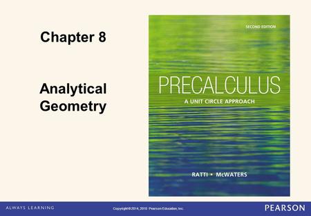 Chapter 8 Analytical Geometry