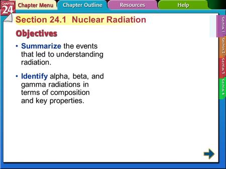 Section 24.1 Nuclear Radiation
