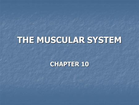 THE MUSCULAR SYSTEM CHAPTER 10. Interactions of Skeletal Muscle Agonist=prime mover Agonist=prime mover Antagonist=opposes the agonist Antagonist=opposes.