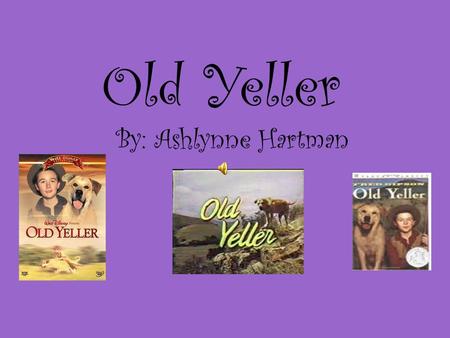 Old Yeller By: Ashlynne Hartman Fred Gipson’s Life His real name is Frederick Benjamin Gipson. He was born on February 7,1908. He died on August 14,