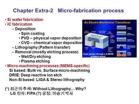 Chapter Extra-2 Micro-fabrication process