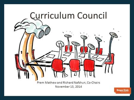 Curriculum Council Prem Mathew and Richard Nafshun, Co-Chairs November 13, 2014.