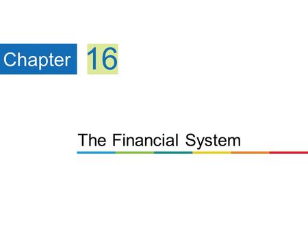 The Financial System Chapter 16. LO 16.1 Outline the structure and importance of the financial system. LO 16.2 List the various types of securities. LO.
