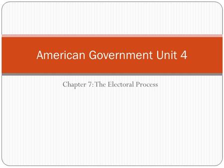American Government Unit 4