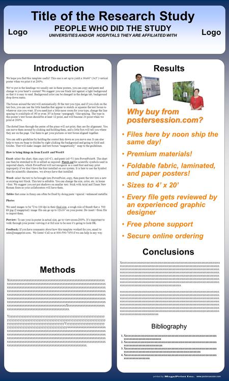 Www.postersession.com We hope you find this template useful! This one is set up to yield a 36x60” (3x5’) vertical poster when we print it at 200%. We’ve.