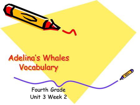 Adelina’s Whales Vocabulary